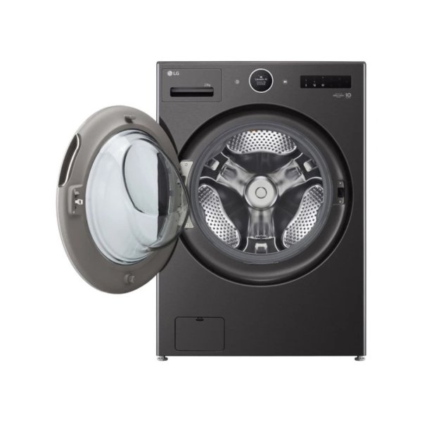 Lavadora Carga Frontal Acero Negro de 23kg LG
