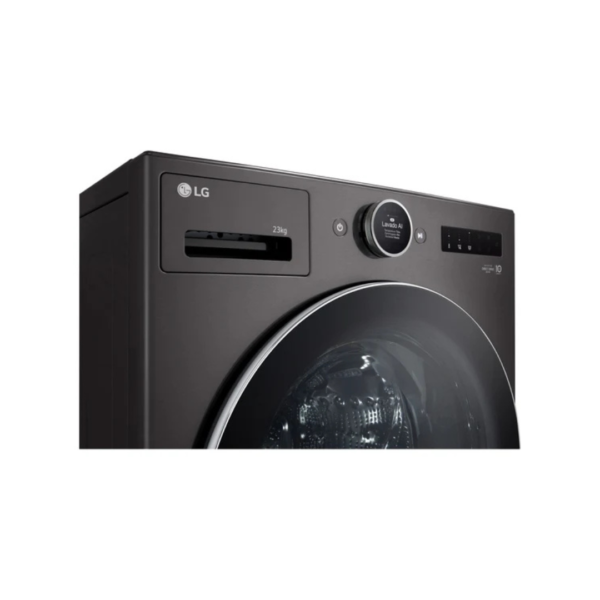 Lavadora Carga Frontal Acero Negro de 23kg LG