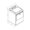 Secadora Eléctrica Inteligente Blanca de 28kg Whirlpool