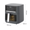Freidora de Aire Airfryer Kurrypop 7L de 1600W Honor