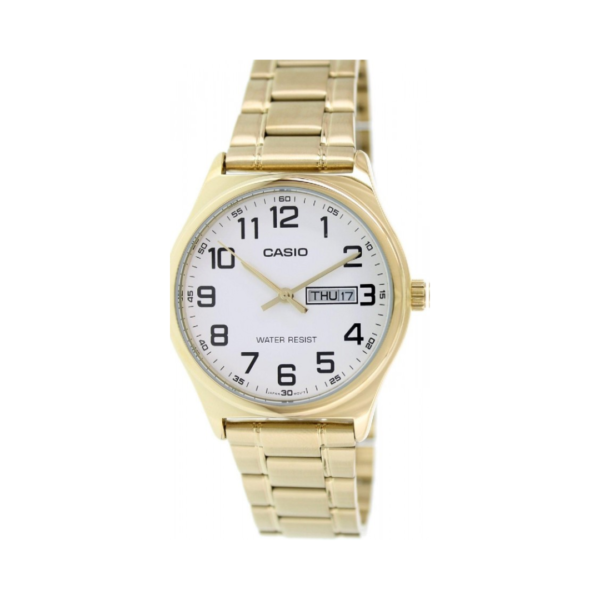 Reloj Analógico con Correa Dorada de Acero para Dama Casio