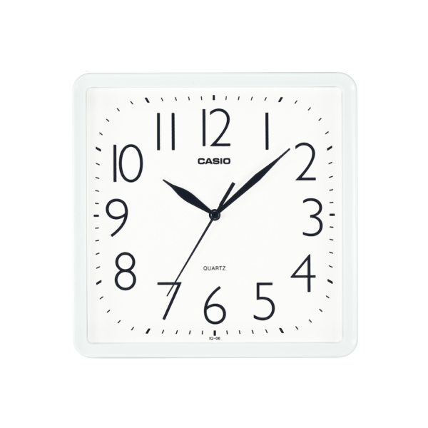 Reloj de Pared de Resina Cuadrado Blanco Casio