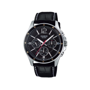 Reloj Analógico con Correa de Cuero Genuino Casio