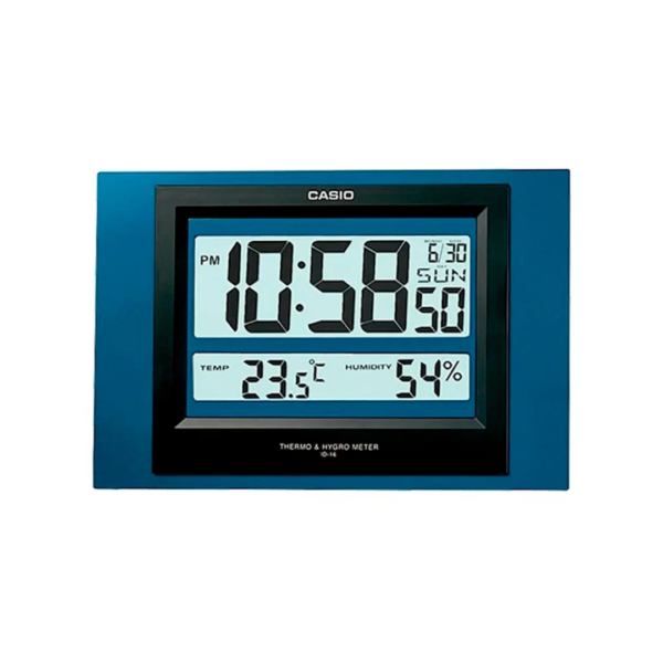 Reloj de Pared Digital con Termómetro e Higrómetro Casio