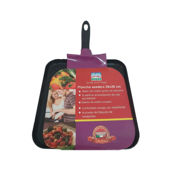 Plancha Asadora Antiadherente Alfa Hogar
