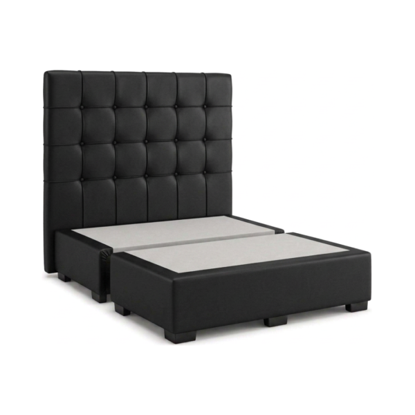 Copete Box Queen Bipiel Negro 160x190 OK