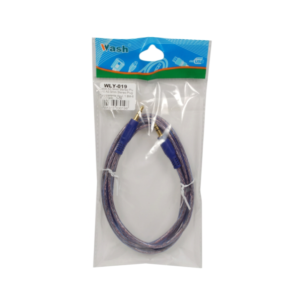 Cable de Audio 3,5mm a 3,5mm Azul Wash