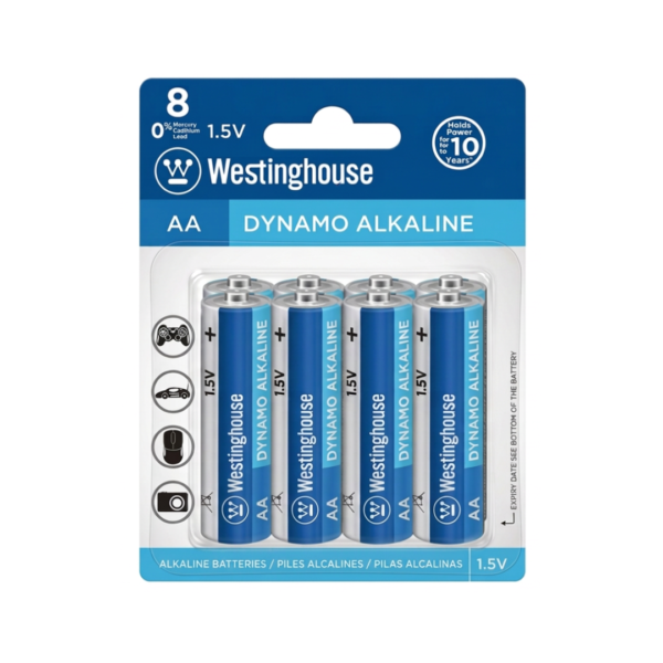Pilas Alcalinas Dynamo AA x8 Westinghouse