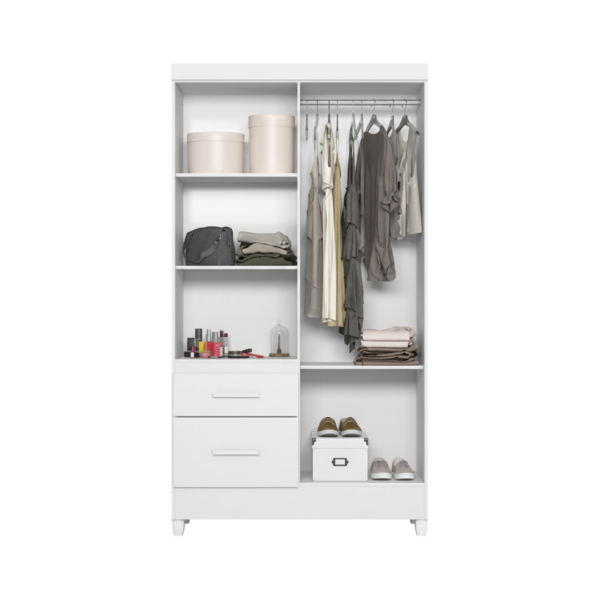 Escaparate Madri Blanco de 4 Puertas y 2 Gavetas