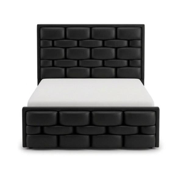 Cama Cartier Matrimonial 140x190 Negra Gasch