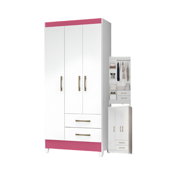 Escaparate Lima Blanco de 3 Puertas y 2 Gavetas