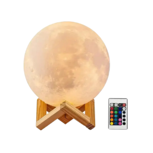 Lámpara Luna LED con 7 Colores 12cm