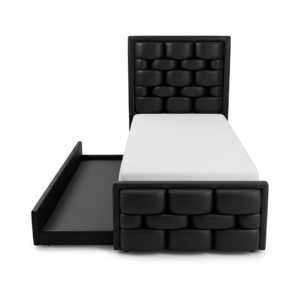 Cama Dúplex Cartier Individual 100x190 Negra Gasch