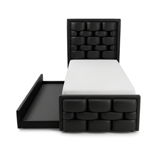 Cama Dúplex Cartier Individual 100x190 Negra Gasch