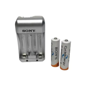 Cargador con 2 Pilas AA Recargables Sony