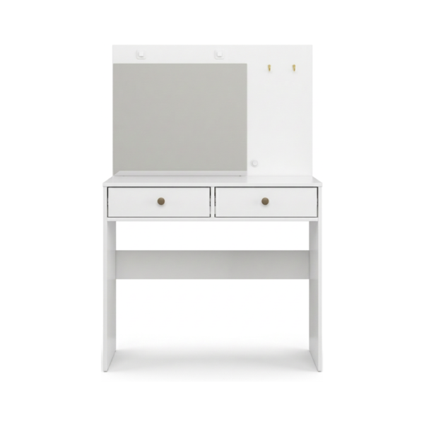 Peinadora Ideal con Luz Blanca de 2 Gavetas y Espejo