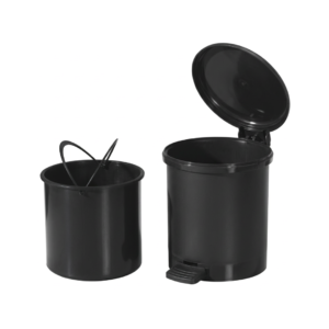 Papelera Mini Pedalbin Negra Alfa Hogar