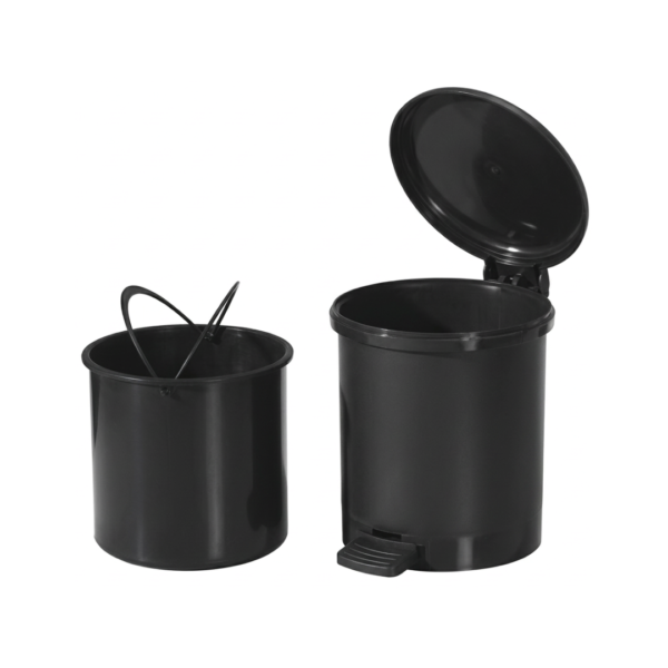 Papelera Mini Pedalbin Negra Alfa Hogar