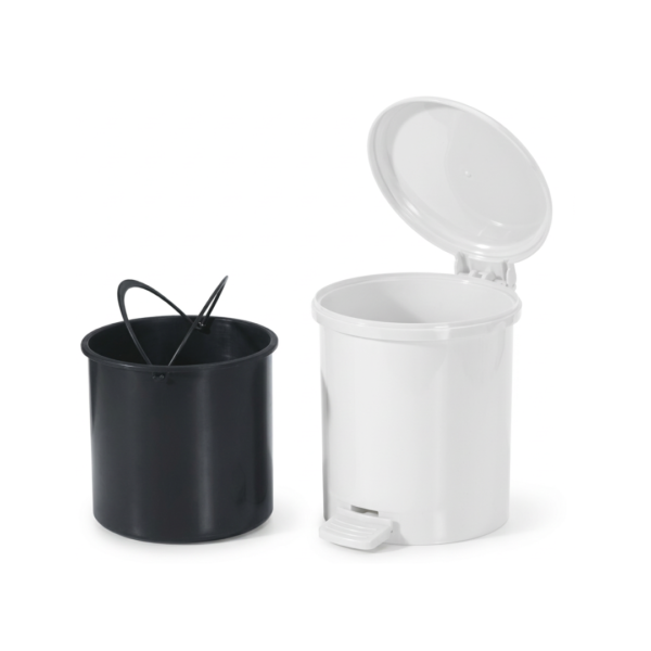 Papelera Mini Pedalbin Blanca Alfa Hogar