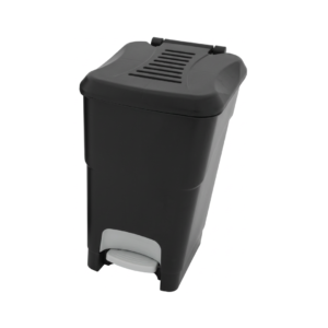 Papelera Pedalbin Cuadrada de 9L Negra Alfa Hogar