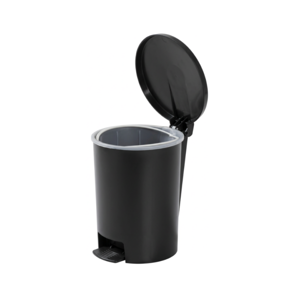 Papelera Pedalbin con Pedal Negra Alfa Hogar