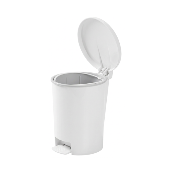 Papelera Pedalbin con Pedal Blanca Alfa Hogar