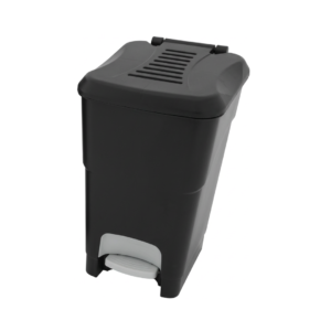 Papelera Pedalbin Cuadrada de 16L Negra Alfa Hogar