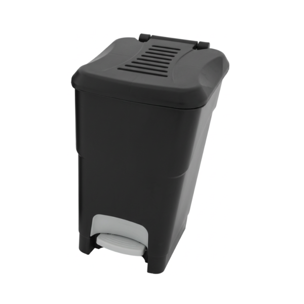 Papelera Pedalbin Cuadrada de 16L Negra Alfa Hogar