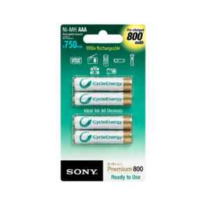Baterías Recargables AAA Cycle Energy Blue Sony
