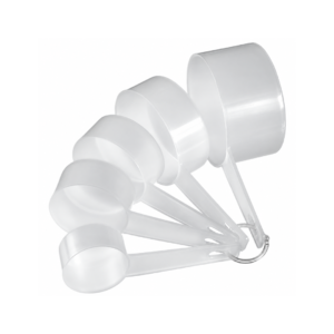 Set de 5 Tazas Medidoras Plásticas Transparentes Press