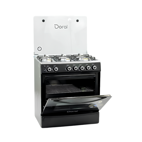 Cocina a Gas de Piso 30" 76cm Negra Doral