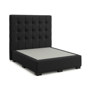 Copete Box Matrimonial Tapizado en Tela Negro 140x190 OK