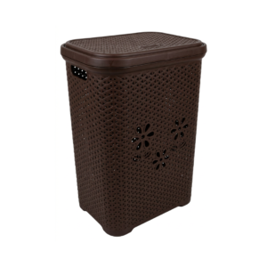 Cesta para Ropa con Tapa Wengue Alfa Hogar