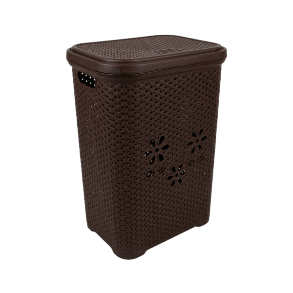 Cesta para Ropa con Tapa Wengue Alfa Hogar
