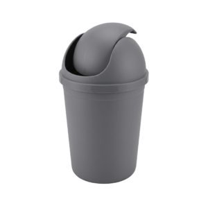 Papelera Vaivén de 10L Gris Alfa Hogar
