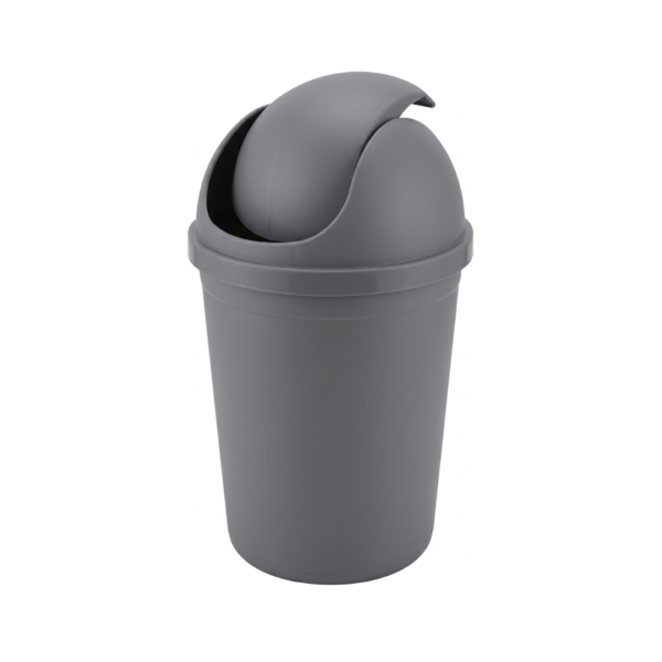 Papelera Vaivén de 10L Gris Alfa Hogar