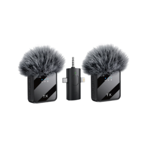 Set de 2 Micrófonos Inalámbricos con Adaptador 3 en 1