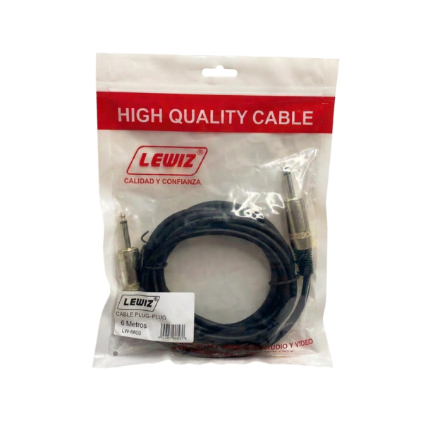 Cable para Micrófono Plug 6,35mm de 6m LW6806