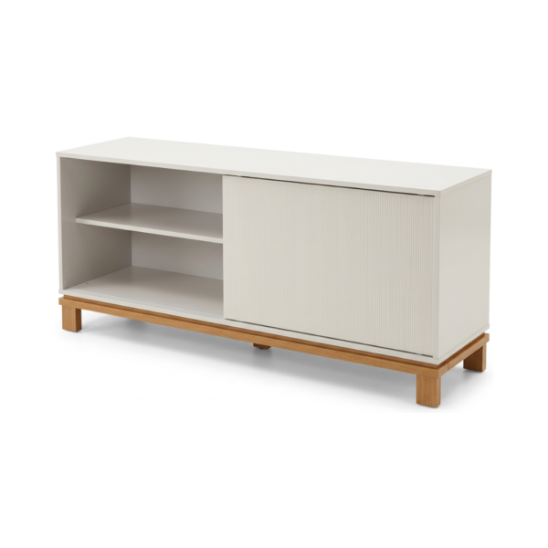 Mesa de TV Mondrian 136 Off White/Freijó