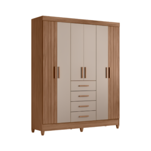 Ropero Aruba Carvallo/Fendi de 6 Puertas y 4 Gavetas