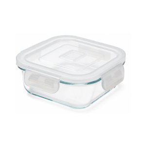 Recipiente Cuadrado de 310ml Vidrio Alfa Hogar
