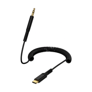 Cable Resorte de Audio USB-C a 3,5mm de 1m