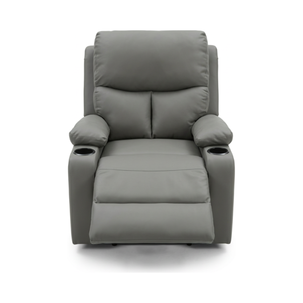 Poltrona Reclinable Panamá Gris con 2 Portavasos