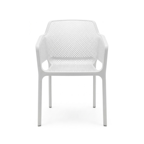 Silla Mónaco con Posabrazos Blanca Alfa Hogar