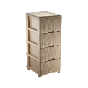 Cajonero Eco Ondas de 4G 43×38×90cm Crema Alfa Hogar