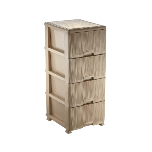 Cajonero Eco Ondas de 4G 43×38×90cm Crema Alfa Hogar