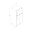 Nevera Top Mount Sin Escarcha de 394L con Dispensador de Agua Whirlpool