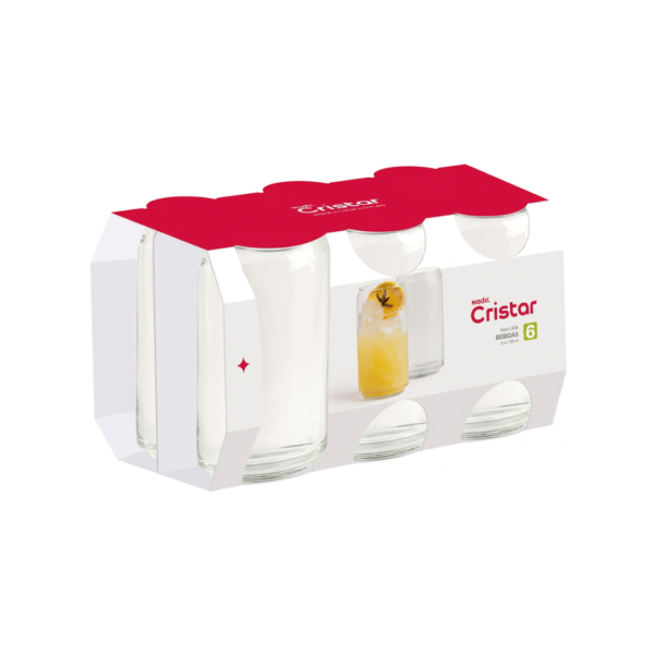 Set de 6 Vasos Lata 12oz Cristar