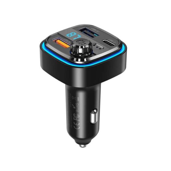 Ahorrador con Transmisor FM de USB-C+USB