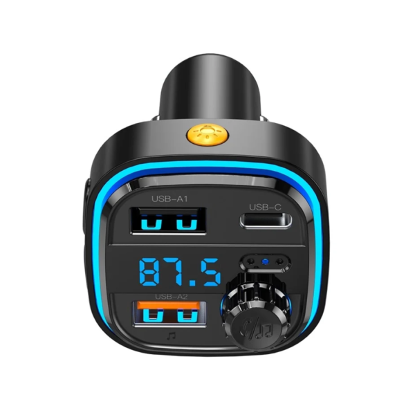 Ahorrador con Transmisor FM de USB-C+USB